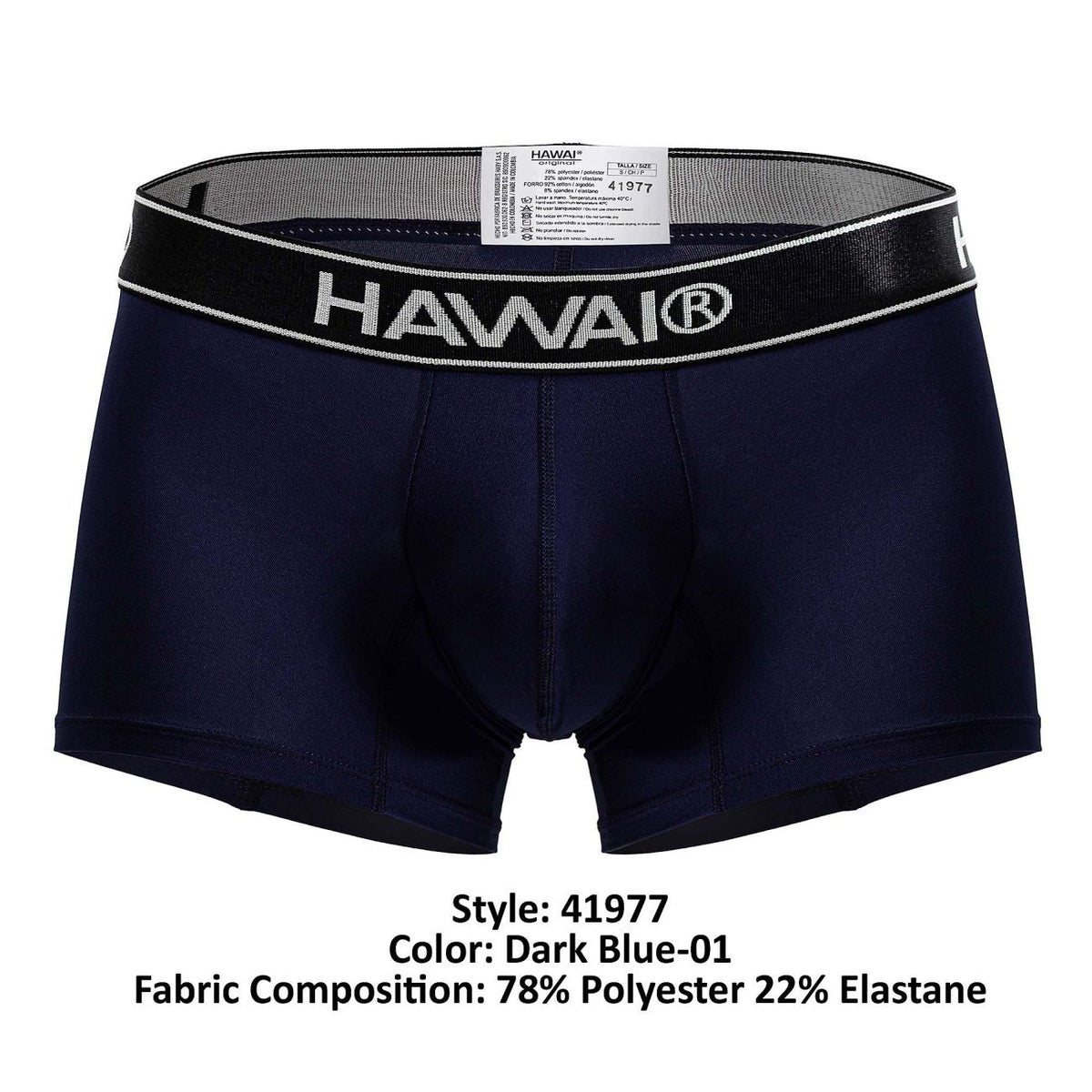 HAWAIR Men's Underwear 41977 Microfiber Trunks Color Dark Blue-01