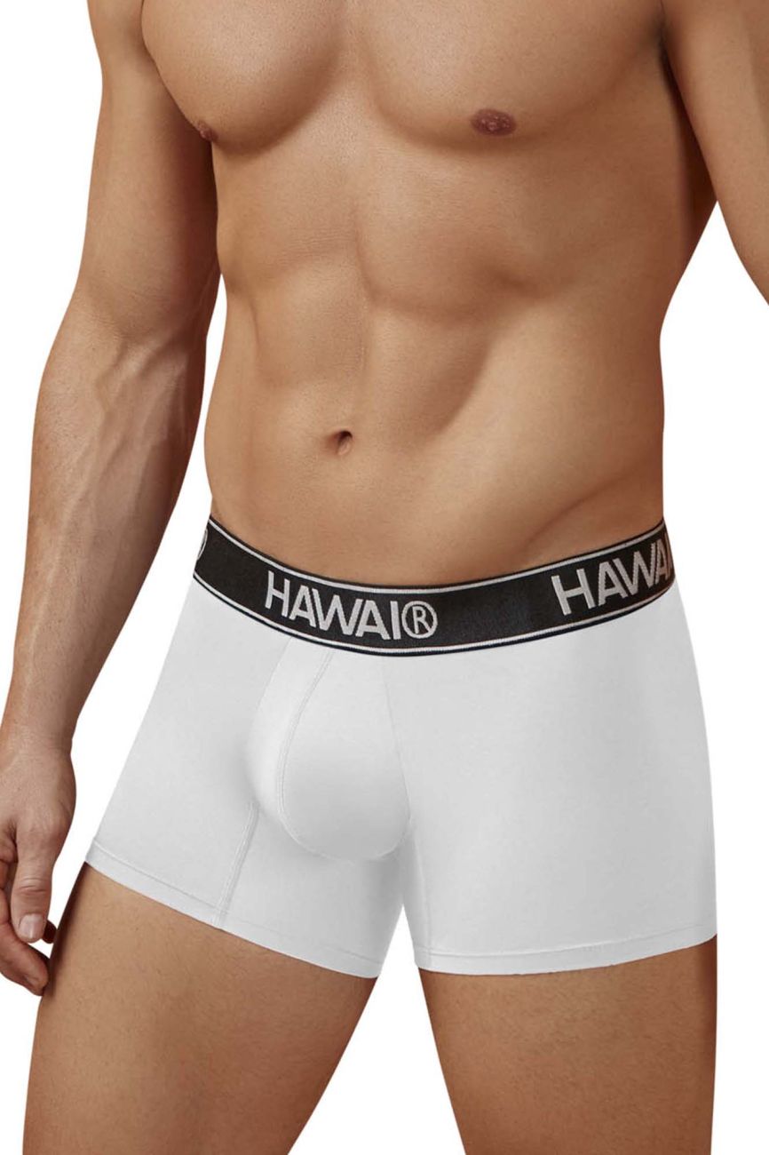 HAWAIR Men's Underwear 41977 Microfiber Trunks Color White-01
