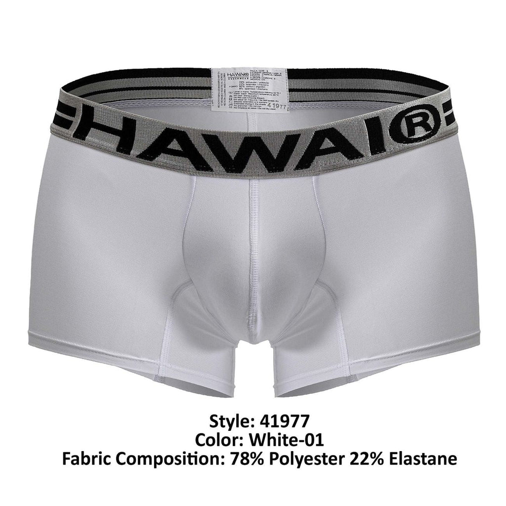 HAWAIR Men's Underwear 41977 Microfiber Trunks Color White-01