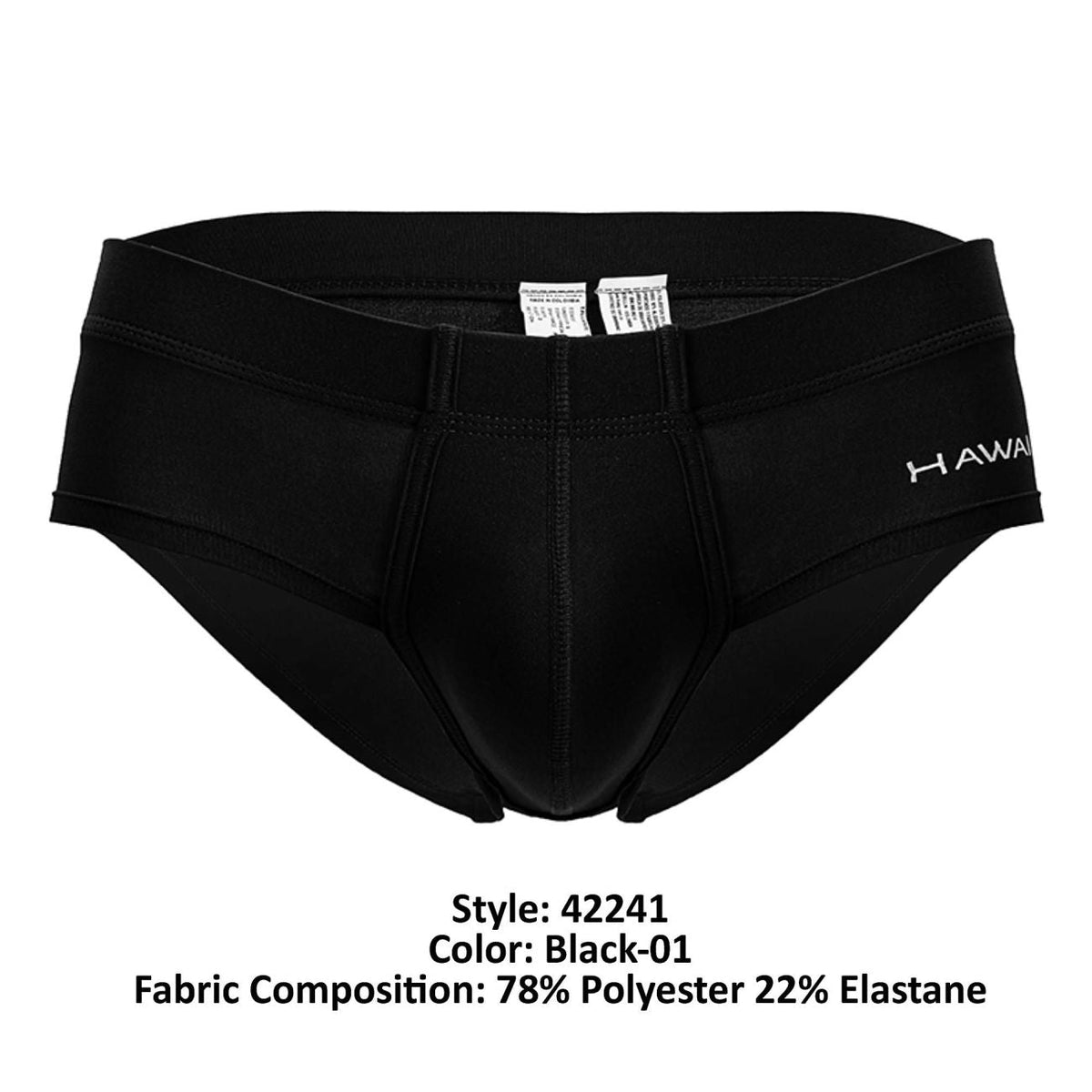 HAWAIR Men's Underwear 42241 Microfiber Briefs Color Black-01
