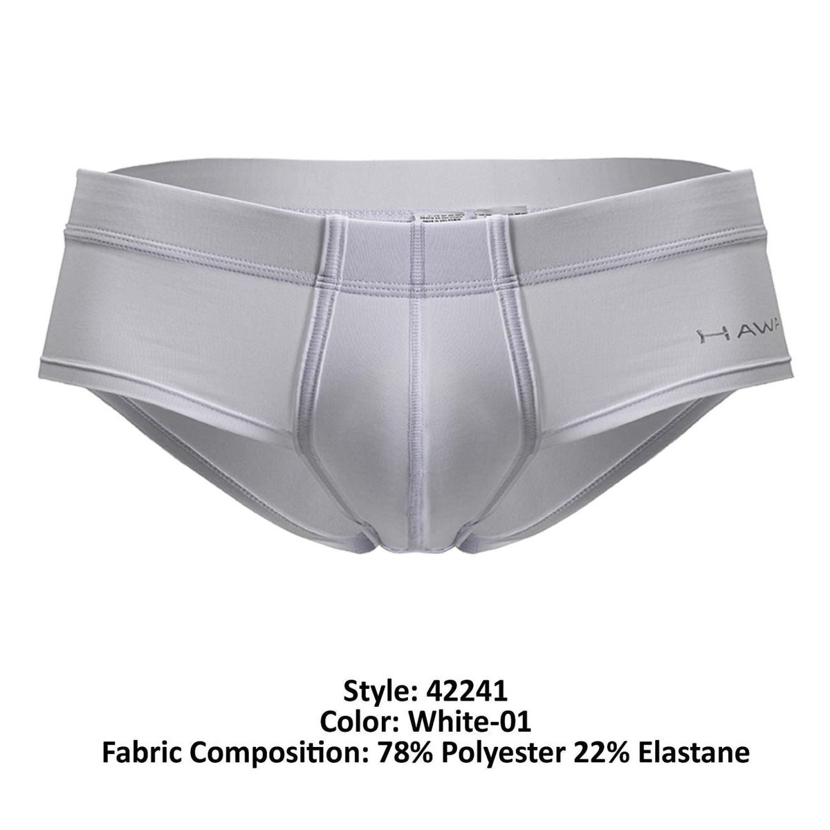 HAWAIR Men's Underwear 42241 Microfiber Briefs Color White-01