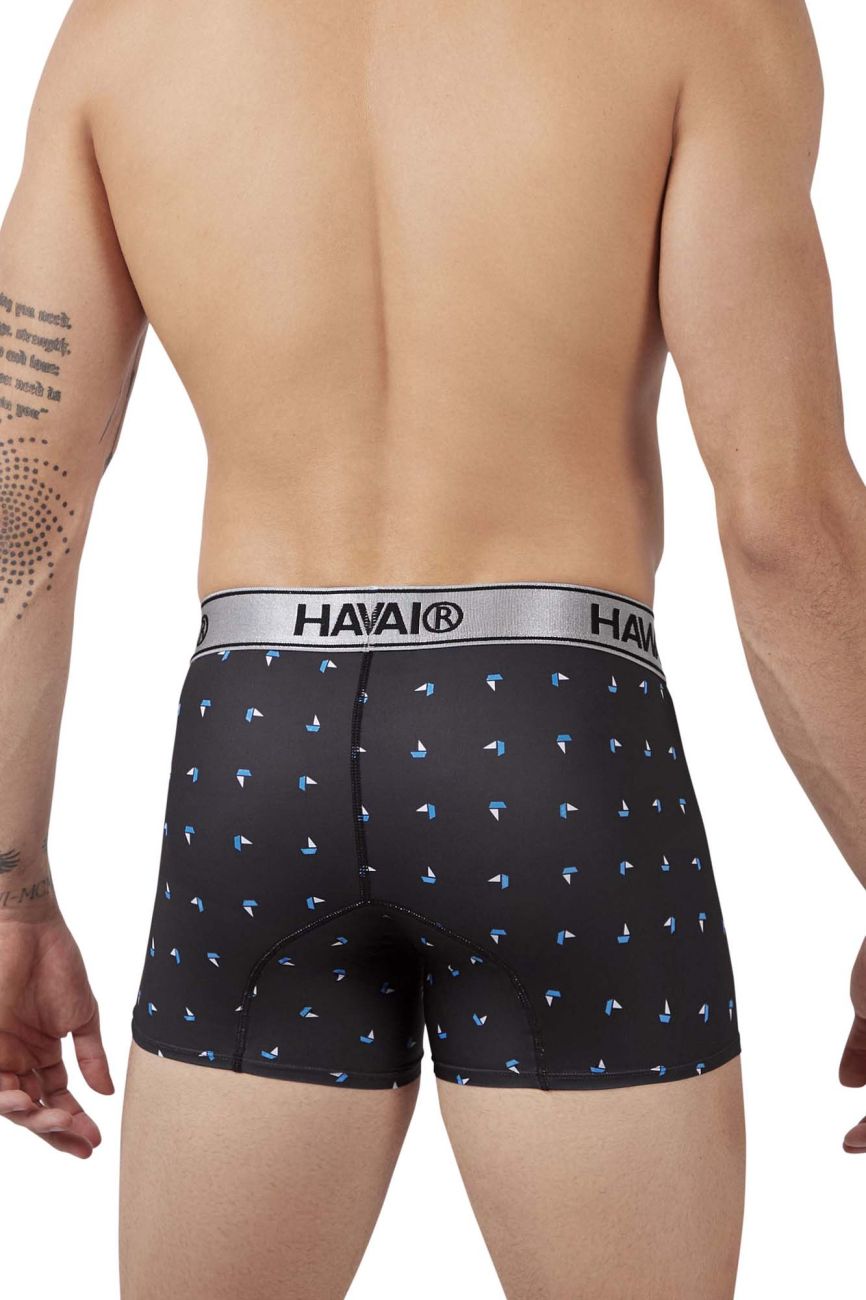 HAWAIR Men's Underwear 42470 Printed Microfiber Trunks Color Black