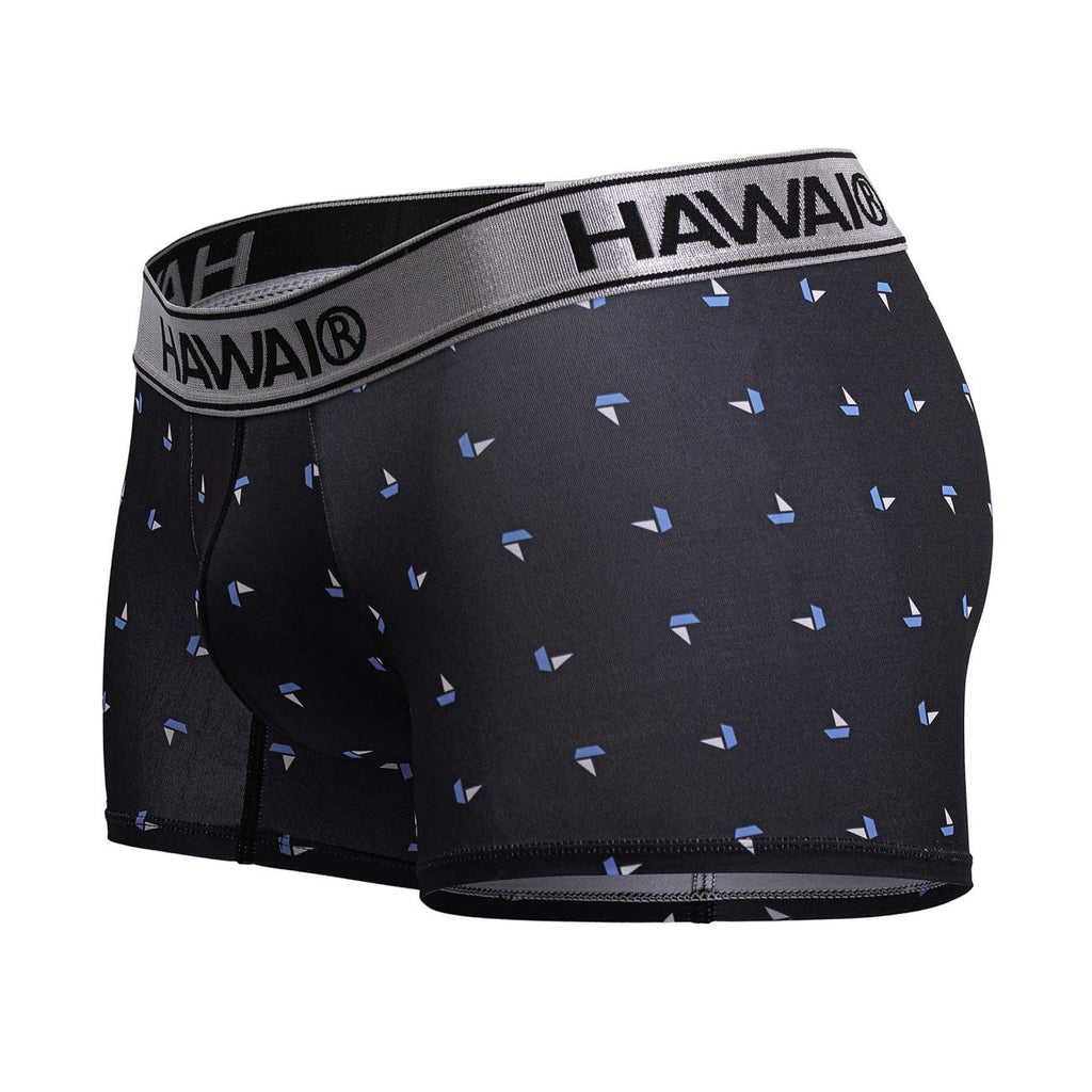 HAWAIR Men's Underwear 42470 Printed Microfiber Trunks Color Black