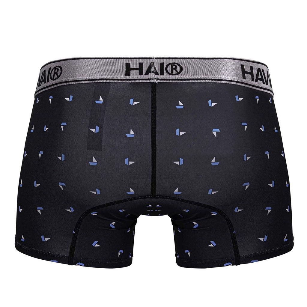 HAWAIR Men's Underwear 42470 Printed Microfiber Trunks Color Black