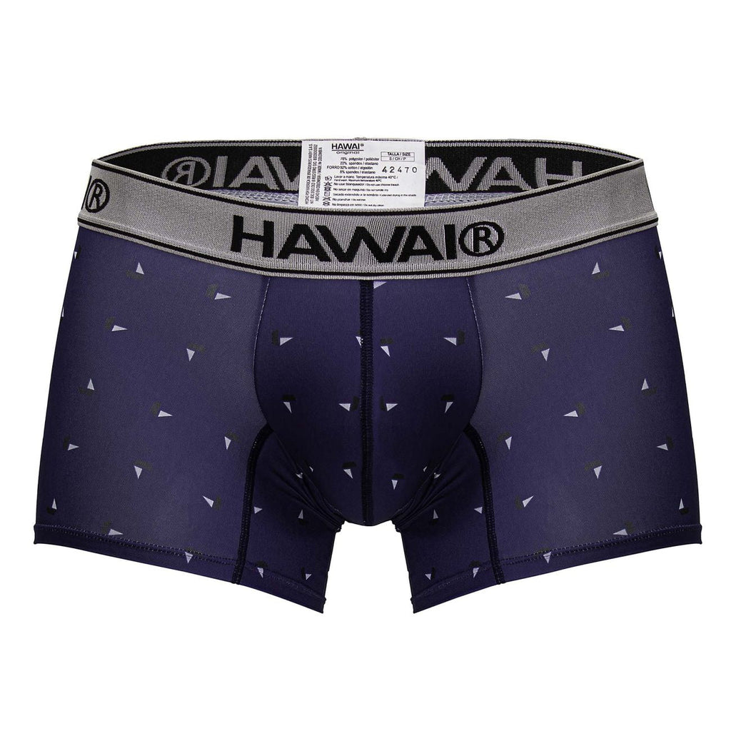 HAWAIR Men's Underwear 42470 Printed Microfiber Trunks Color Blue