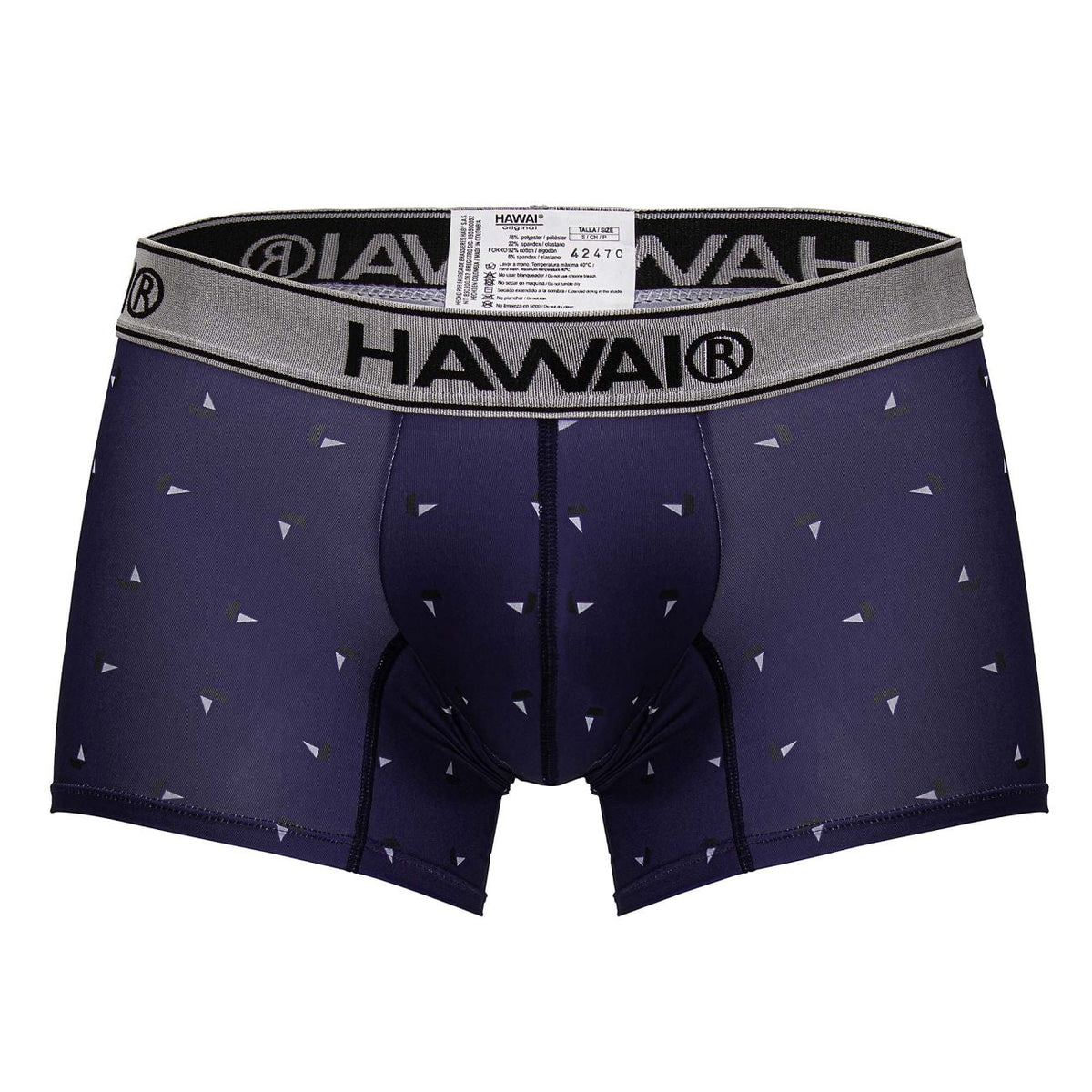 HAWAIR Men's Underwear 42470 Printed Microfiber Trunks Color Blue