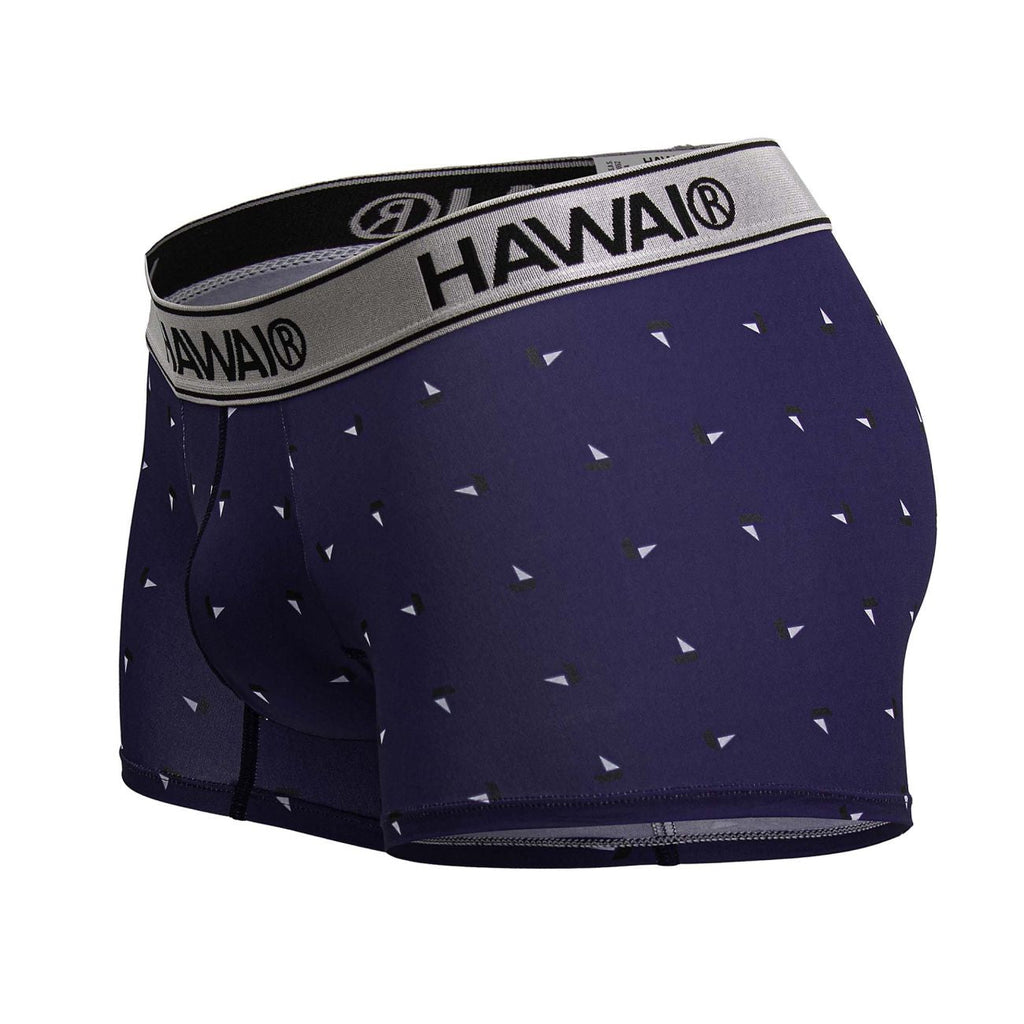 HAWAIR Men's Underwear 42470 Printed Microfiber Trunks Color Blue