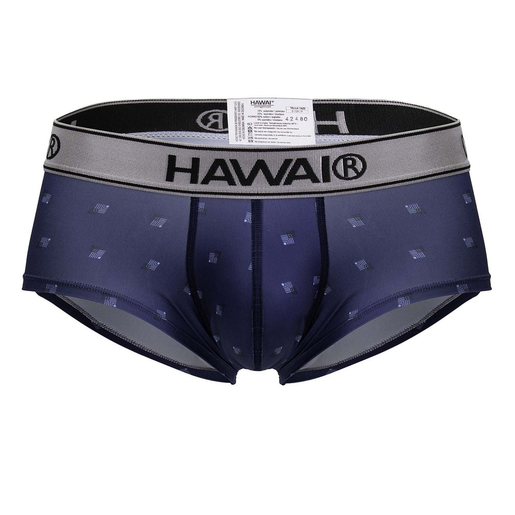 HAWAIR Men's Underwear 42480 Printed Microfiber Briefs Color Blue
