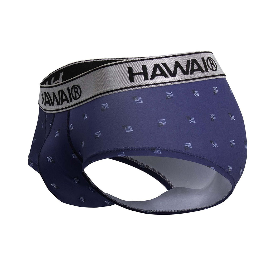 HAWAIR Men's Underwear 42480 Printed Microfiber Briefs Color Blue
