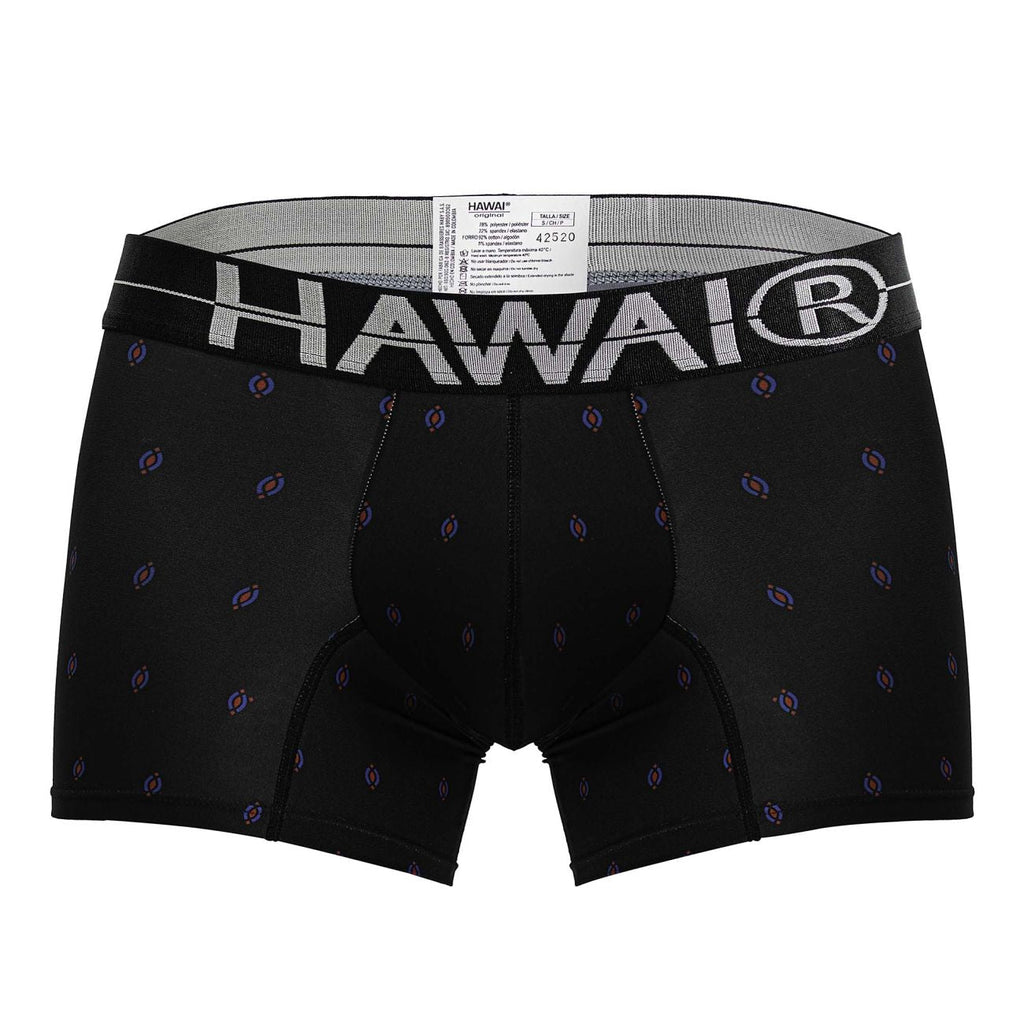 HAWAIR Men's Underwear 42520 Printed Microfiber Trunks Color Black