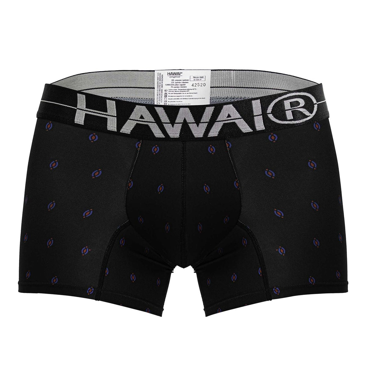 HAWAIR Men's Underwear 42520 Printed Microfiber Trunks Color Black