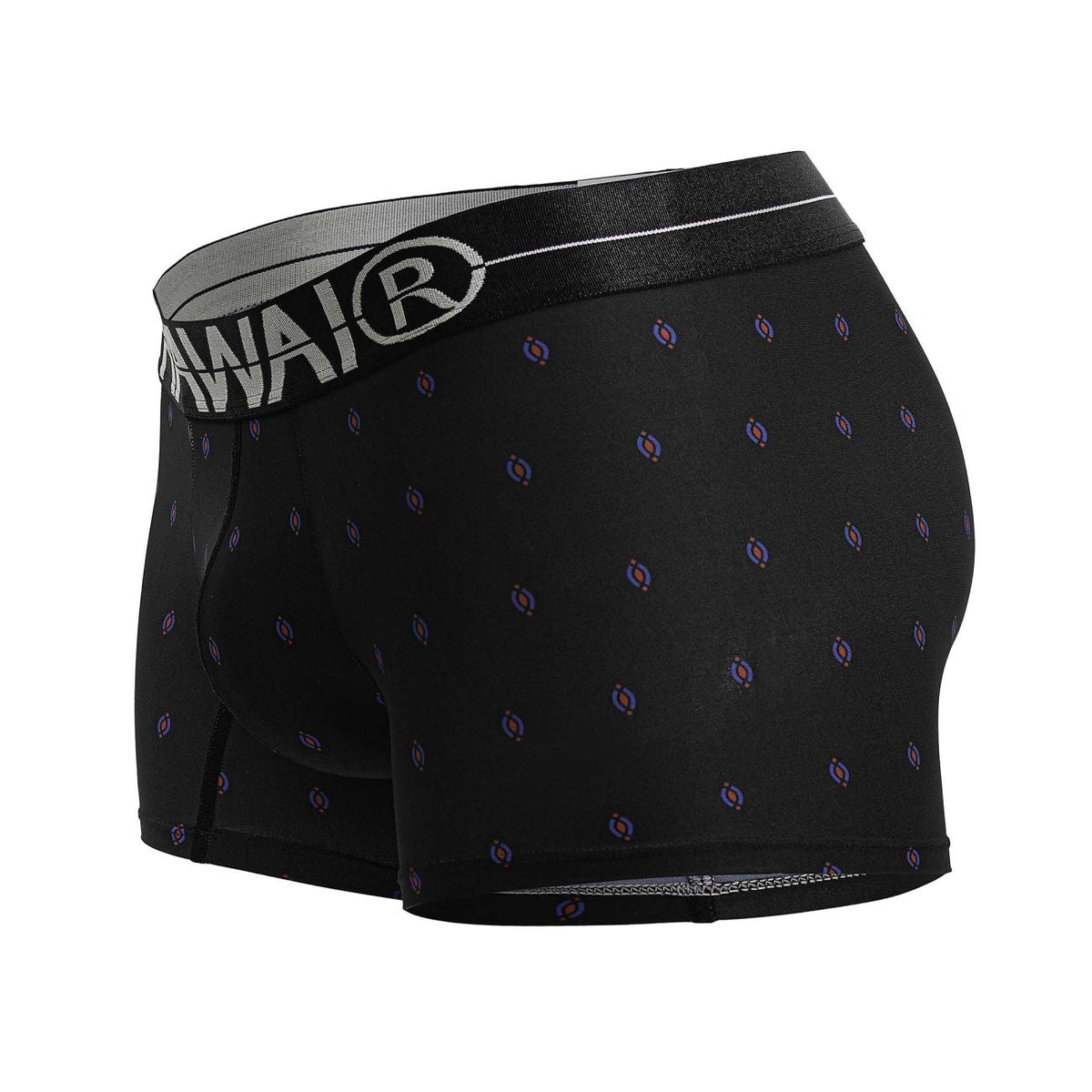 HAWAIR Men's Underwear 42520 Printed Microfiber Trunks Color Black