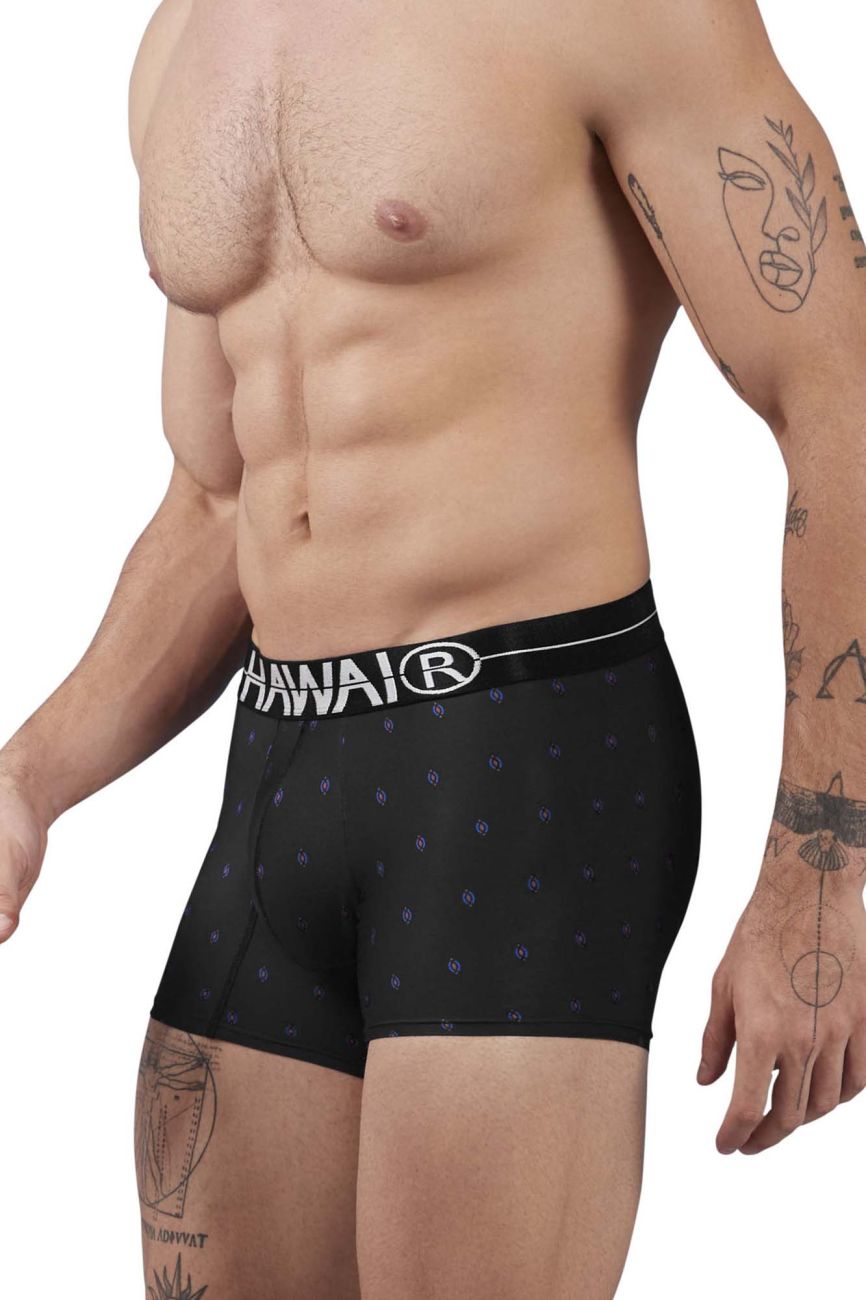 HAWAIR Men's Underwear 42520 Printed Microfiber Trunks Color Black