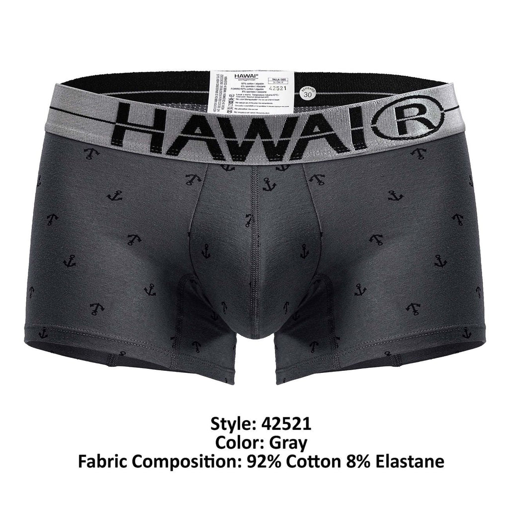 HAWAIR Men's Underwear 42521 Cotton blend Trunks Color Gray