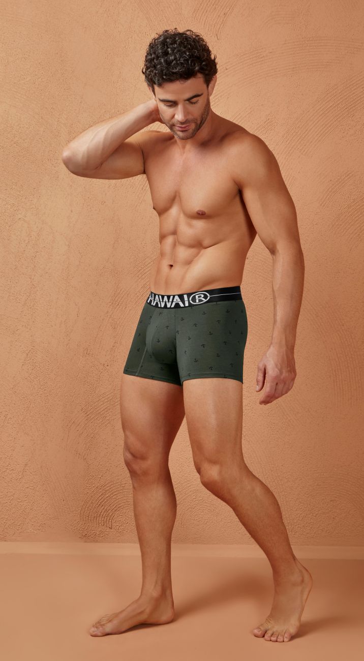 HAWAIR Men's Underwear 42521 Cotton blend Trunks Color Military Green