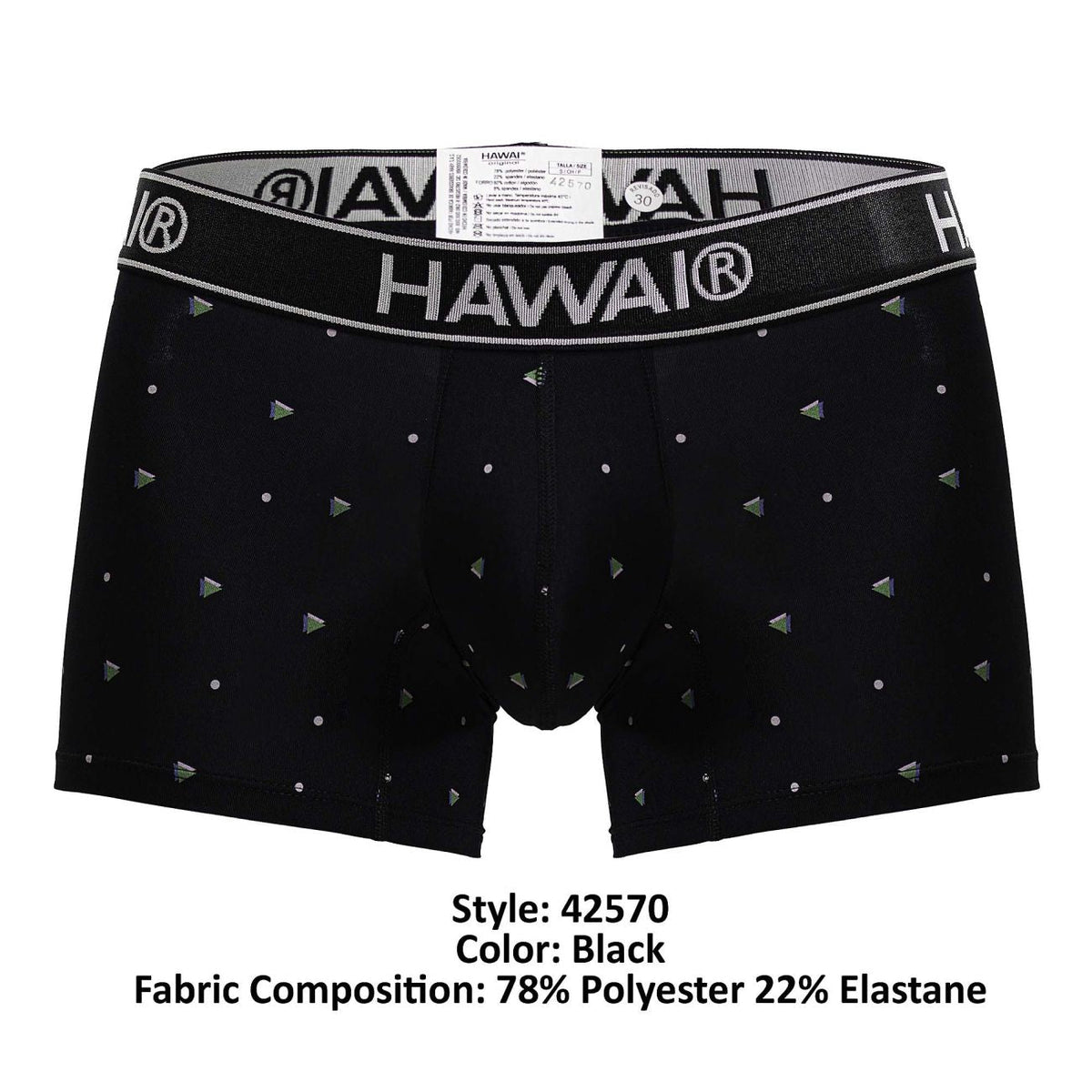 HAWAIR Men's Underwear 42570 Microfiber Trunks Color Black