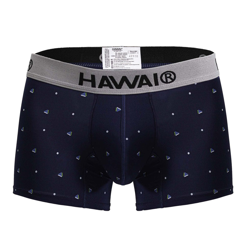 HAWAIR Men's Underwear 42570 Microfiber Trunks Color Dark Blue