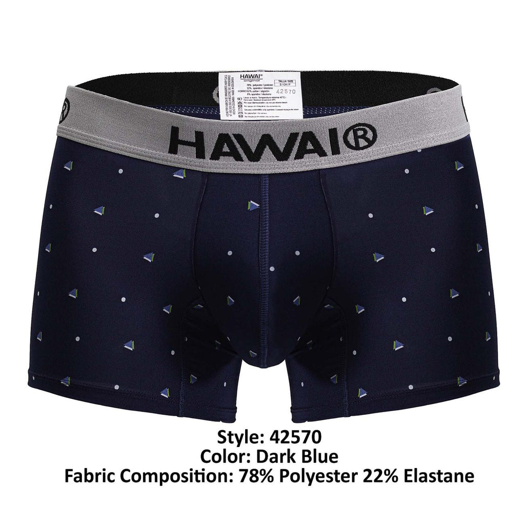 HAWAIR Men's Underwear 42570 Microfiber Trunks Color Dark Blue