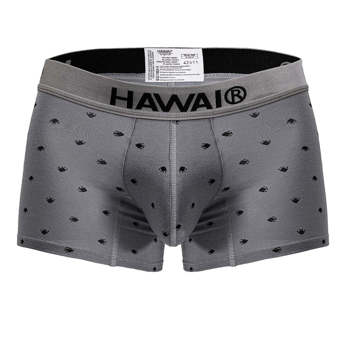 HAWAIR Men's Underwear 42571 Cotton blend Trunks Color Gray