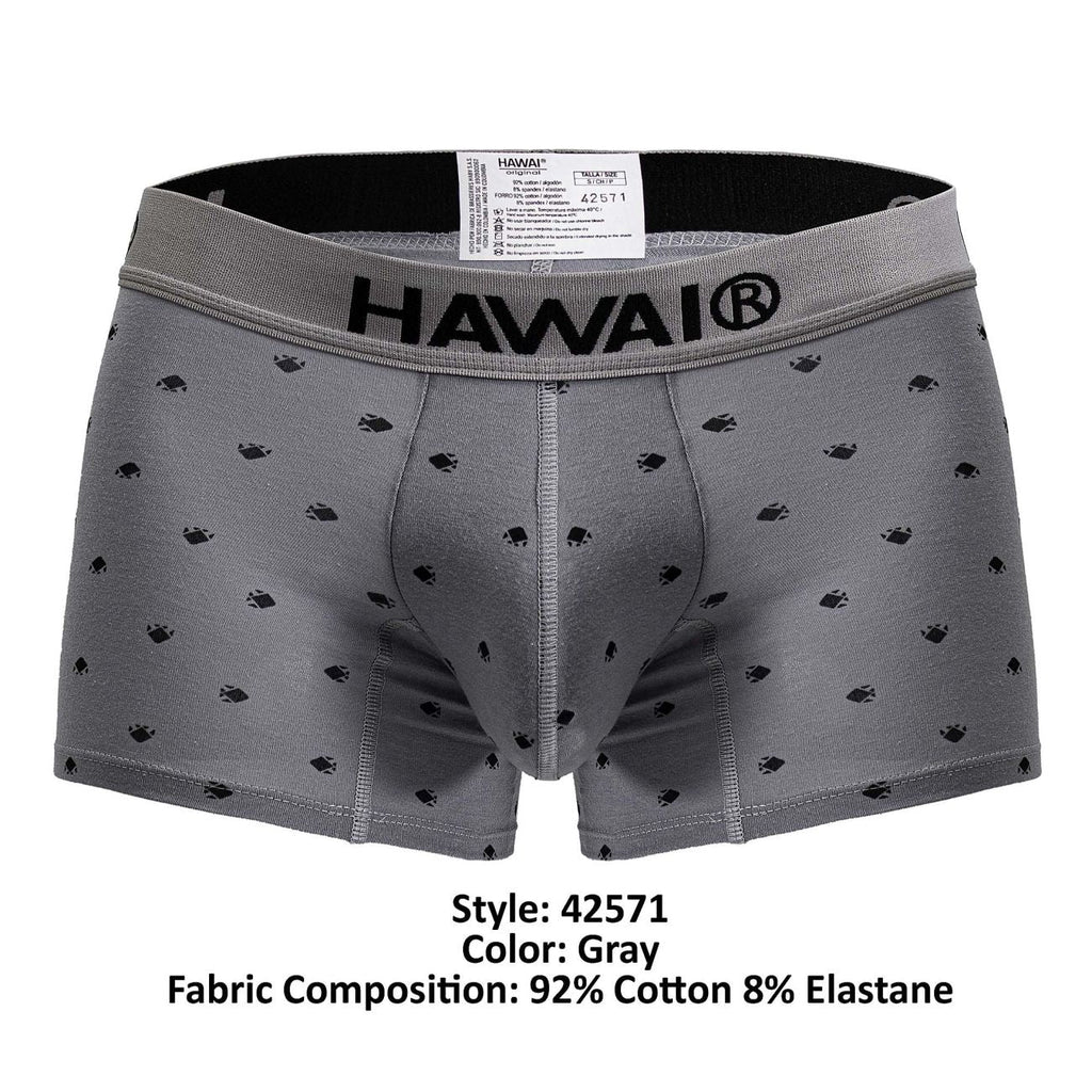HAWAIR Men's Underwear 42571 Cotton blend Trunks Color Gray