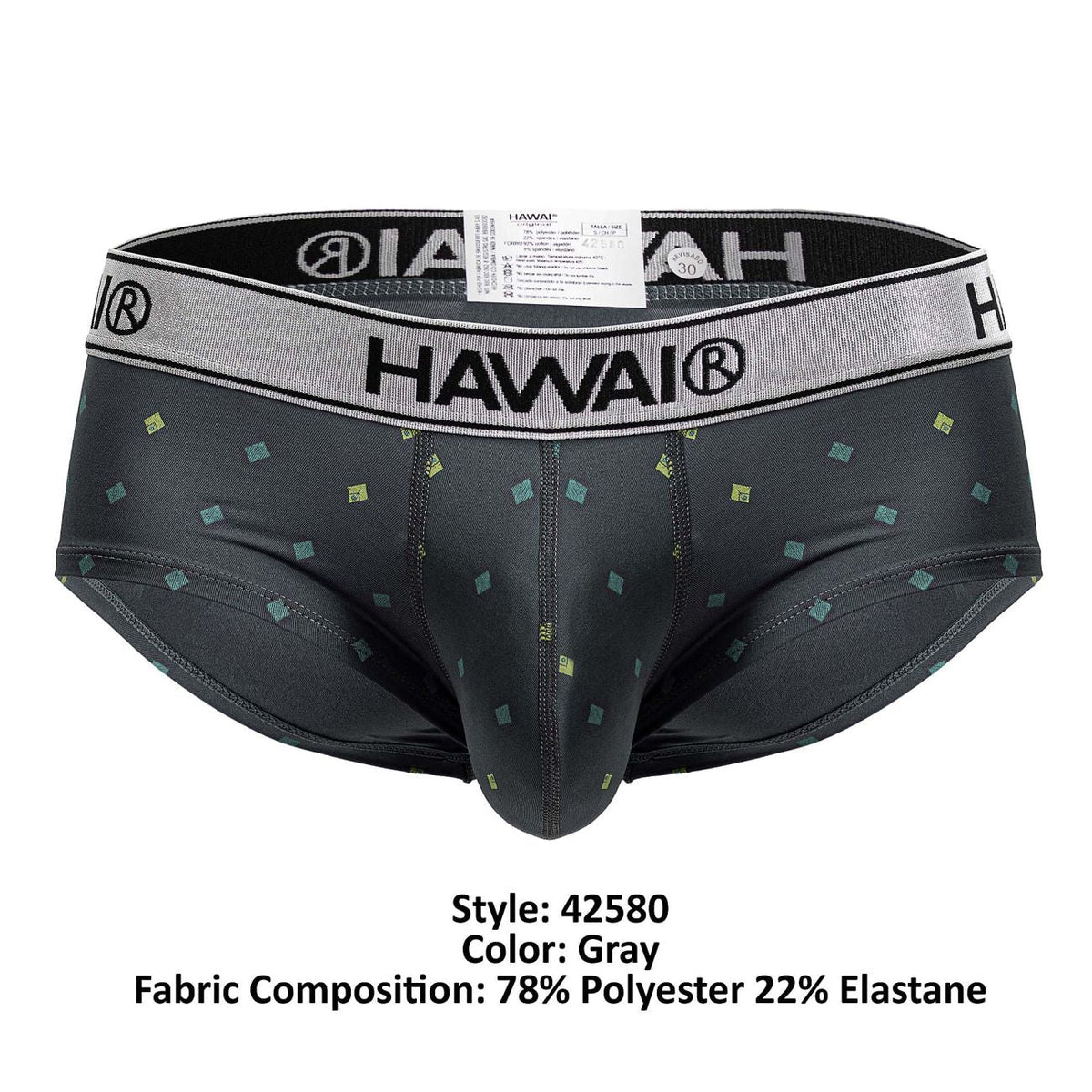 HAWAIR Men's Underwear 42580 Microfiber Briefs Color Gray