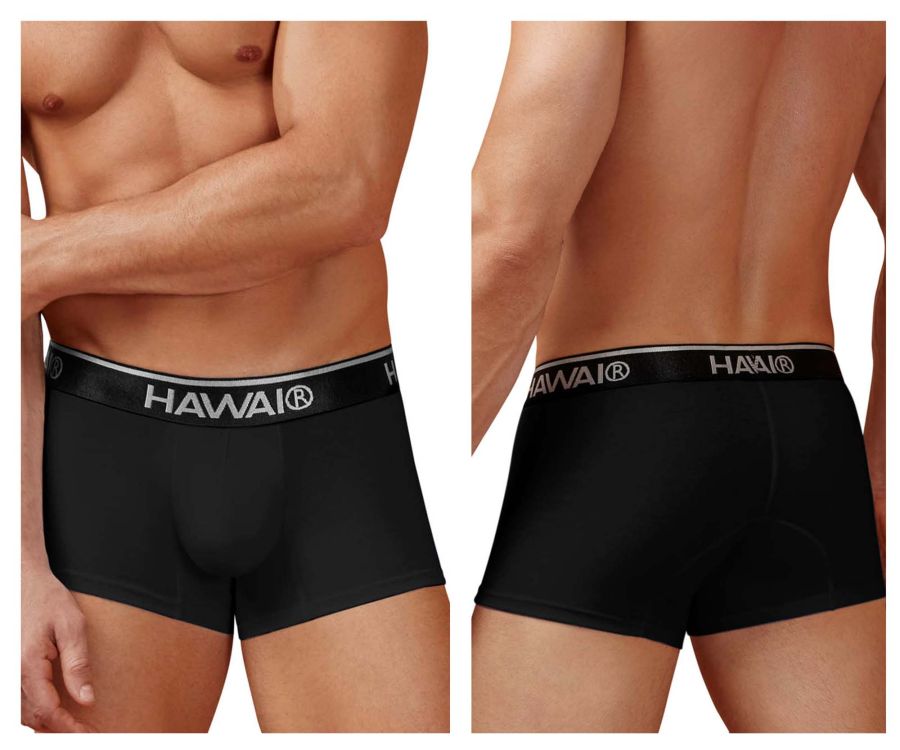 HAWAIR Men's Underwear 4986 Cotton blend Trunks Color Black-01