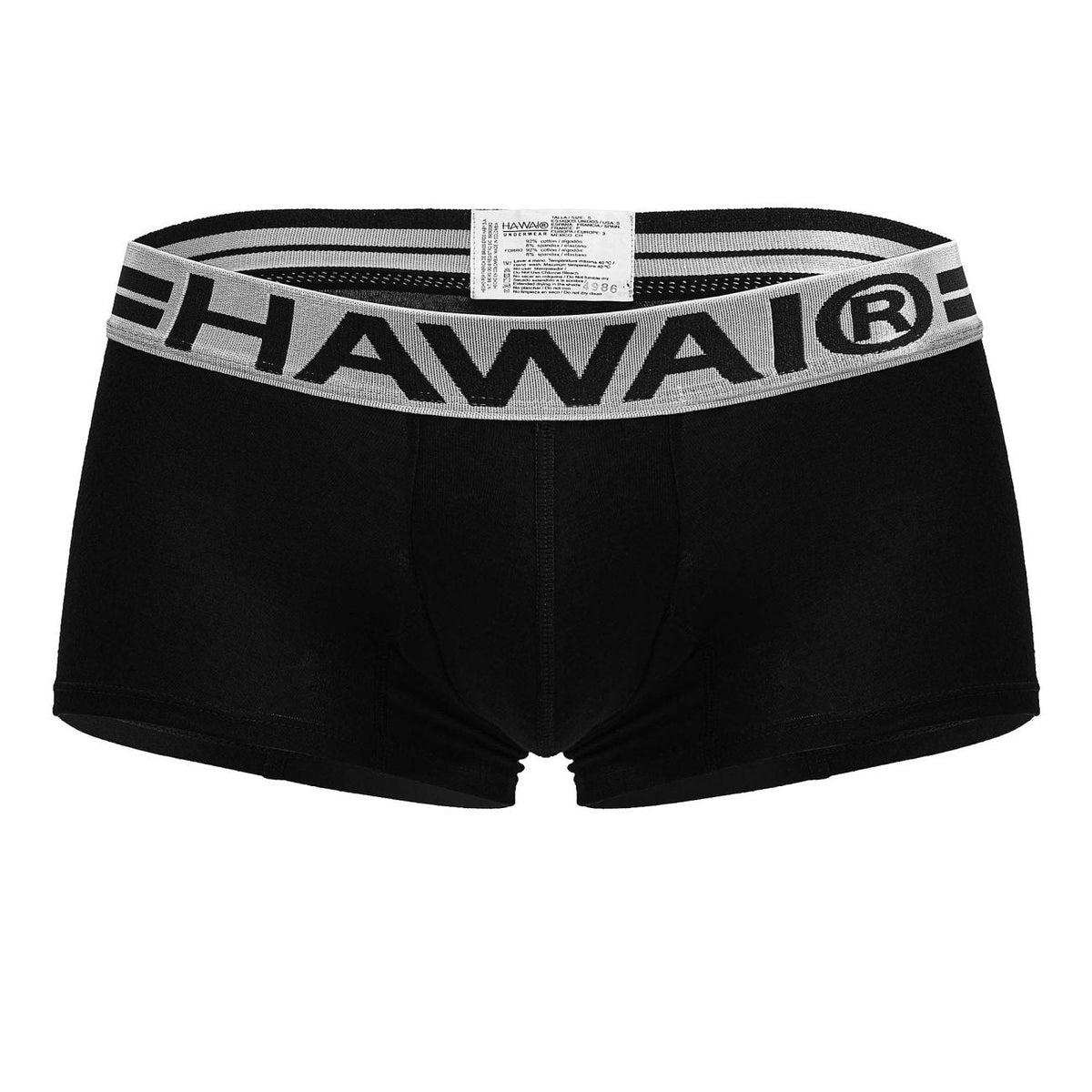 HAWAIR Men's Underwear 4986 Cotton blend Trunks Color Black-01