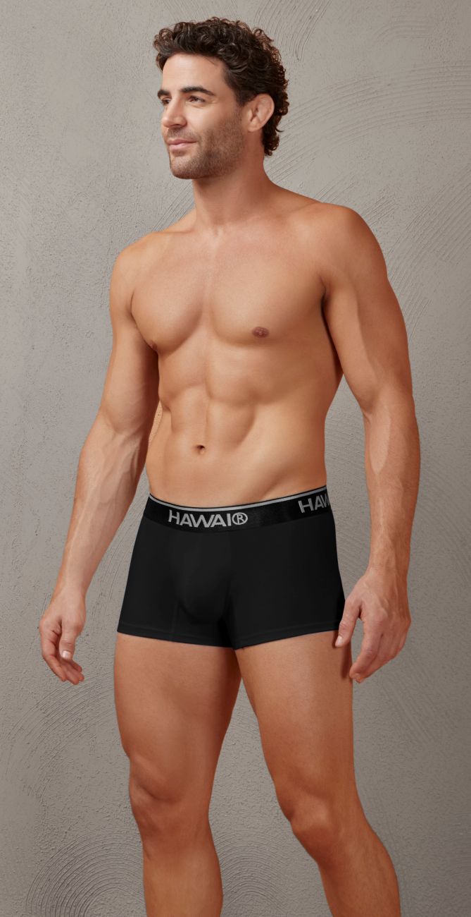 HAWAIR Men's Underwear 4986 Cotton blend Trunks Color Black-01