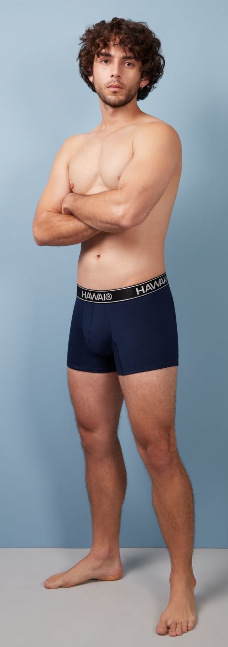HAWAIR Men's Underwear 4986 Cotton blend Trunks Color Dark Blue-01