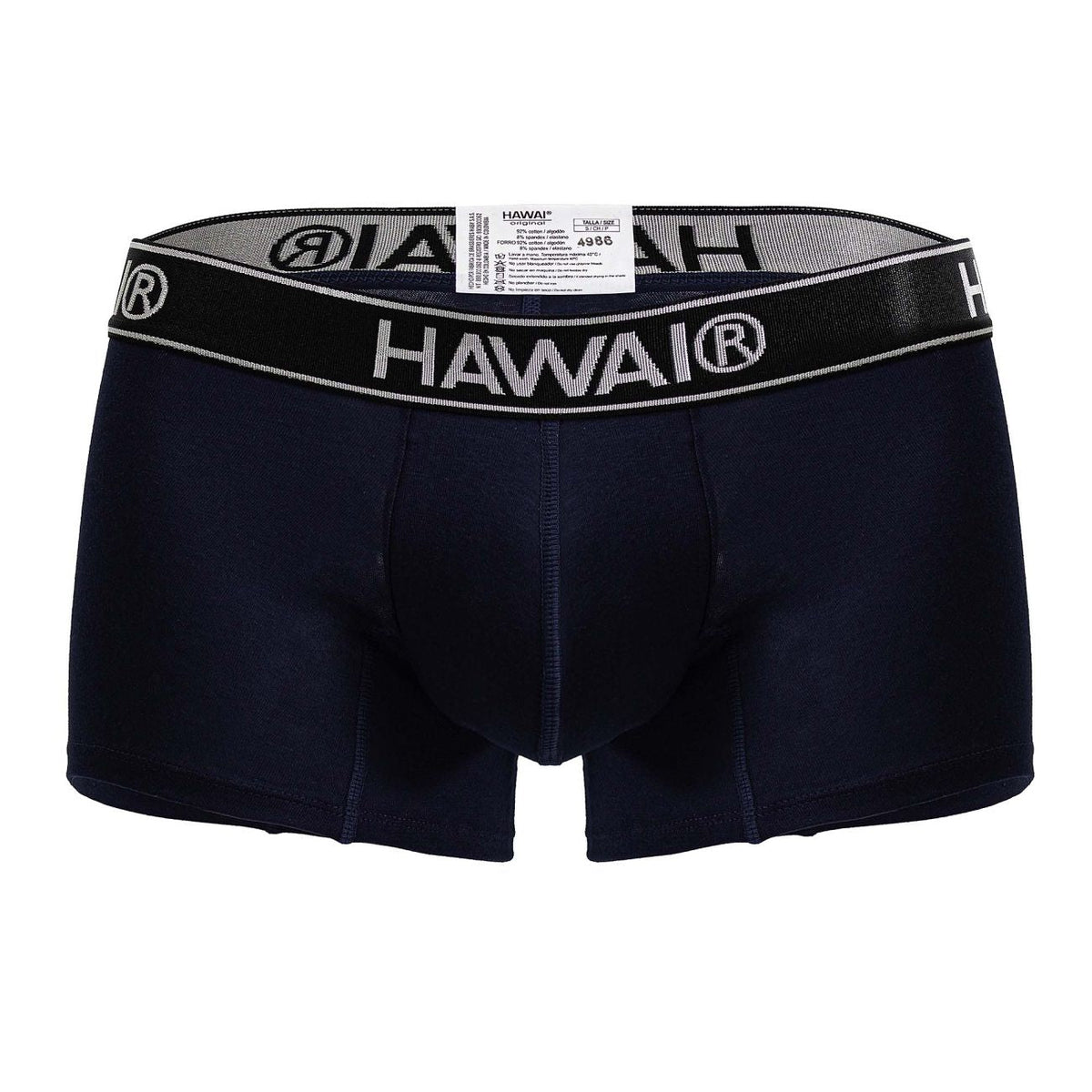 HAWAIR Men's Underwear 4986 Cotton blend Trunks Color Dark Blue-01