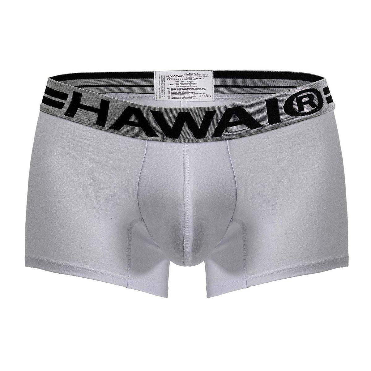 HAWAIR Men's Underwear 4986 Cotton blend Trunks Color White-01