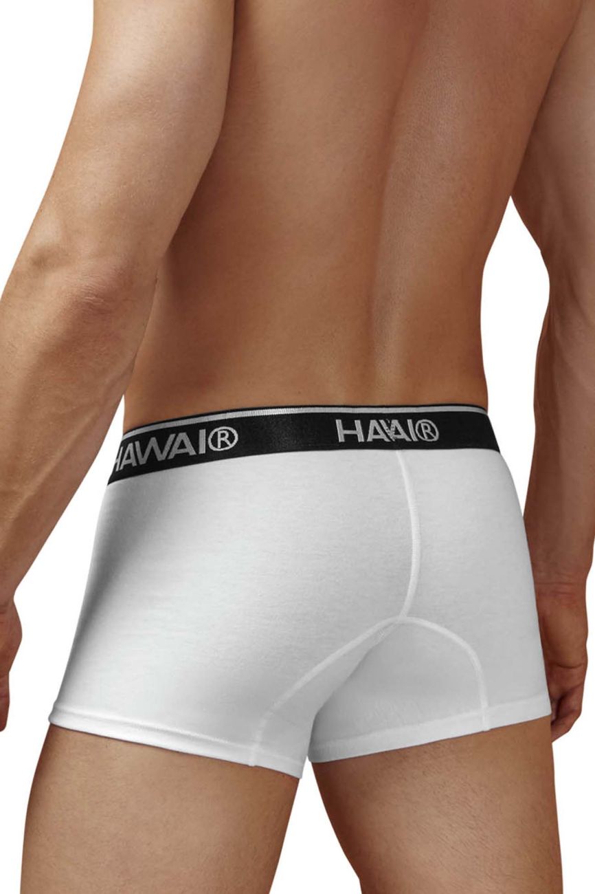HAWAIR Men's Underwear 4986 Cotton blend Trunks Color White-01