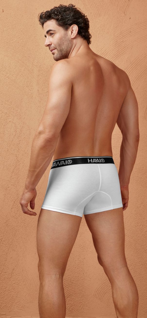 HAWAIR Men's Underwear 4986 Cotton blend Trunks Color White-01