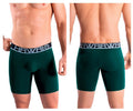 HAWAIR Men's Underwear 41903 Solid Athletic Boxer Briefs Color Green