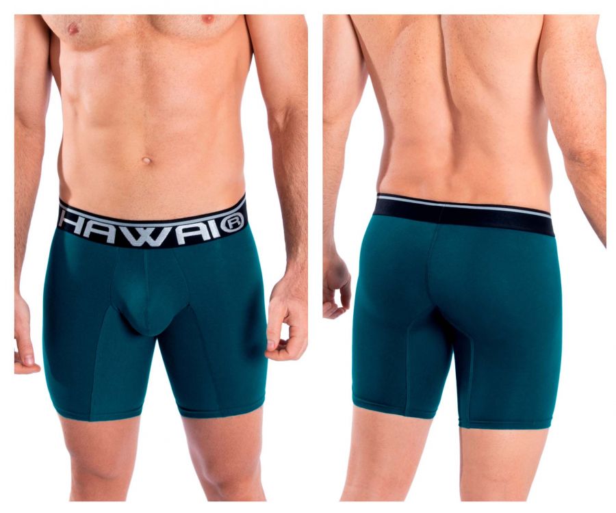 HAWAIR Men's Underwear 41903 Solid Athletic Boxer Briefs Color Petrol