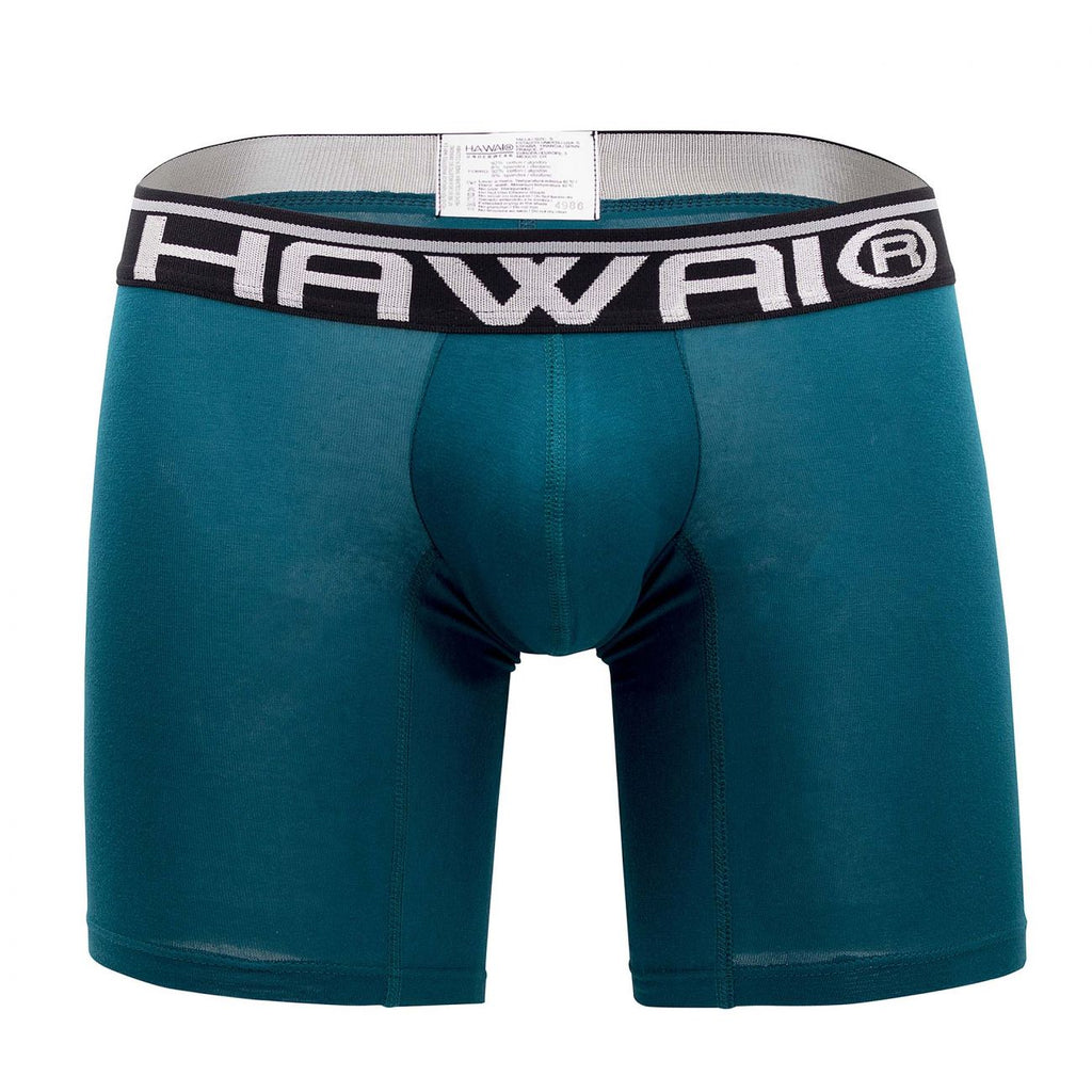 HAWAIR Men's Underwear 41903 Solid Athletic Boxer Briefs Color Petrol