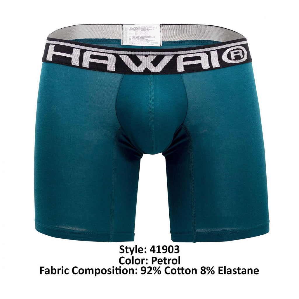HAWAIR Men's Underwear 41903 Solid Athletic Boxer Briefs Color Petrol