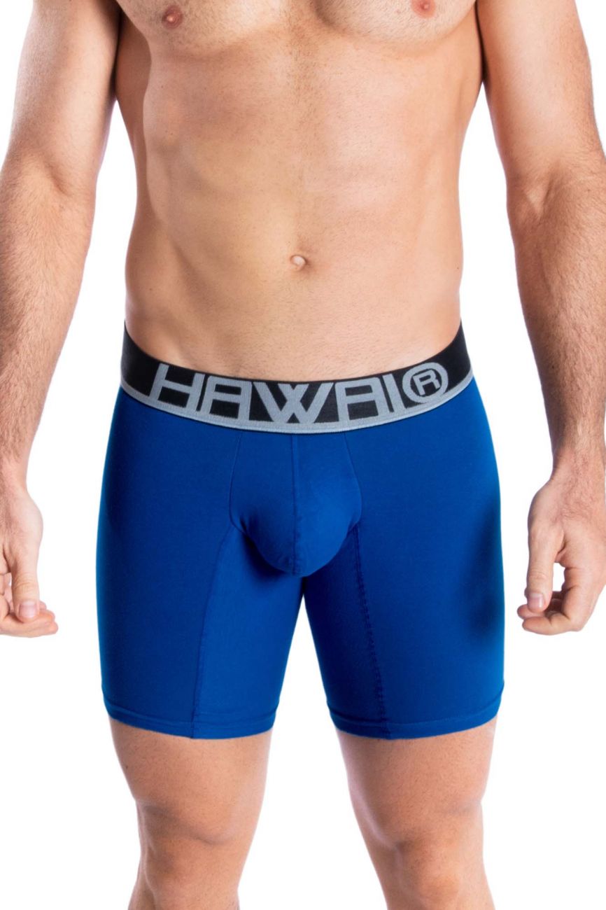 HAWAIR Men's Underwear 41903 Solid Athletic Boxer Briefs Color Royal Blue