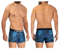 HAWAIR Men's Underwear 42173 Printed Microfiber Trunks Color Royal Blue