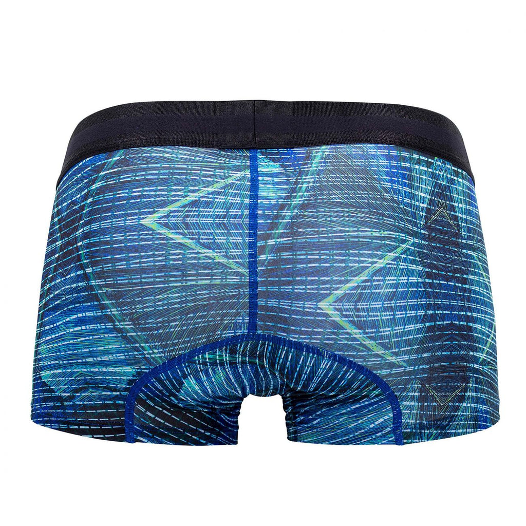 HAWAIR Men's Underwear 42173 Printed Microfiber Trunks Color Royal Blue