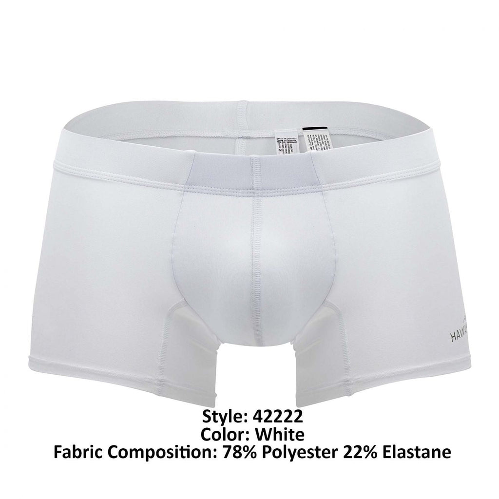 HAWAIR Men's Underwear 42222 Microfiber Trunks Color White