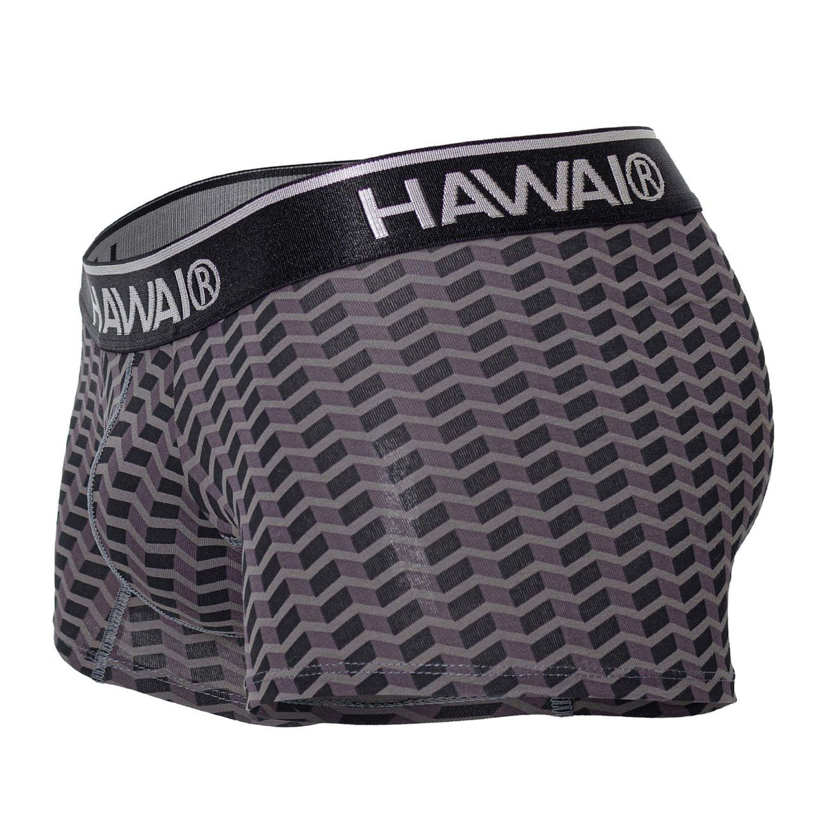 HAWAIR Men's Underwear 42371 Printed Trunks Color Gray