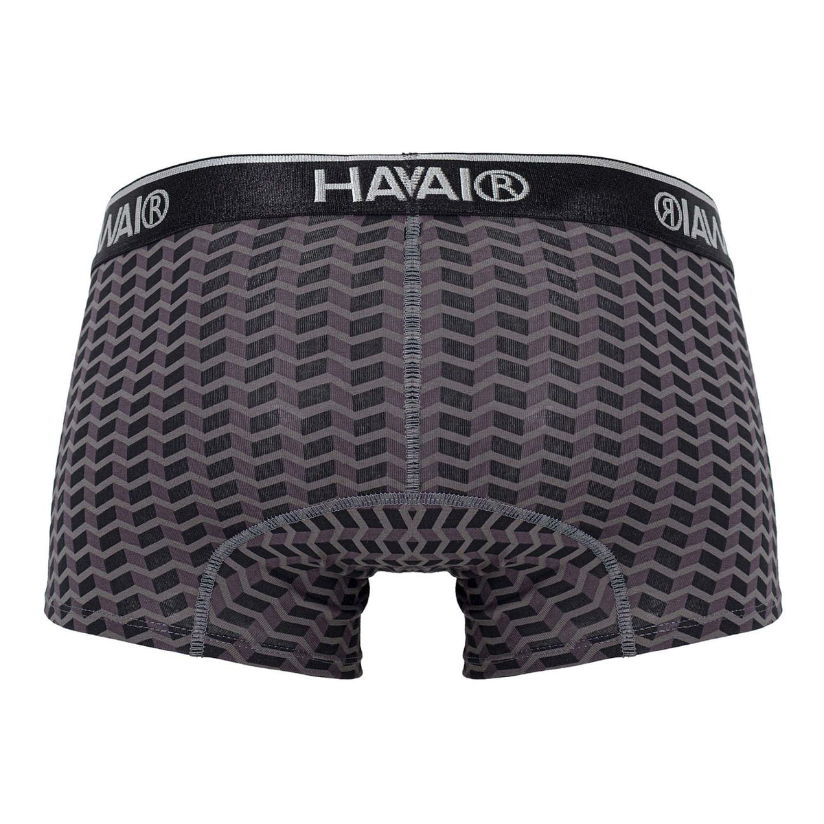 HAWAIR Men's Underwear 42371 Printed Trunks Color Gray