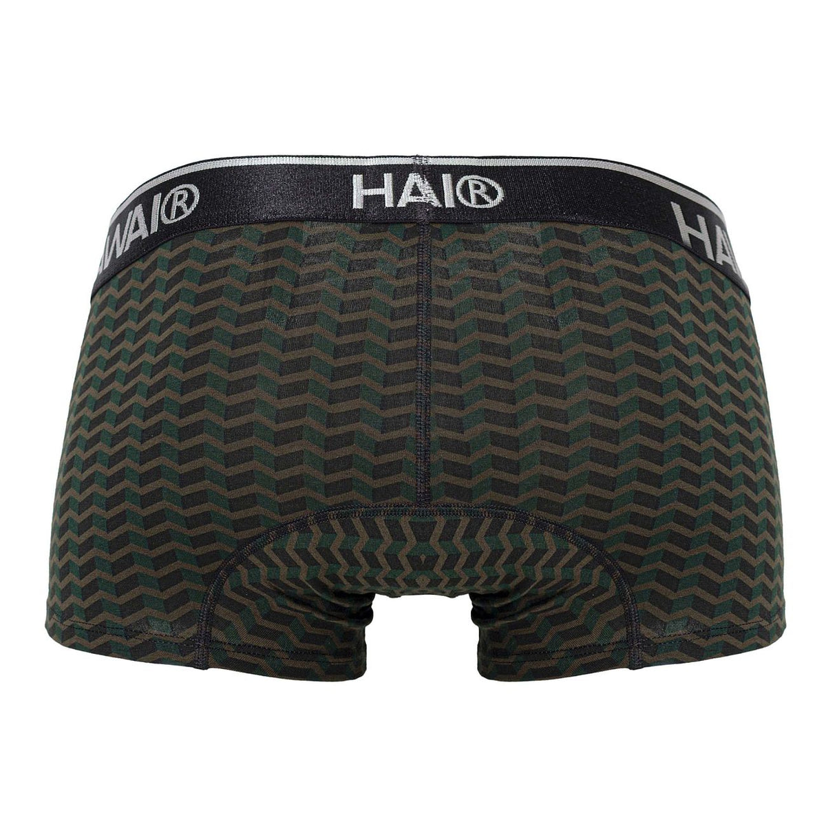 HAWAIR Men's Underwear 42371 Printed Trunks Color Green