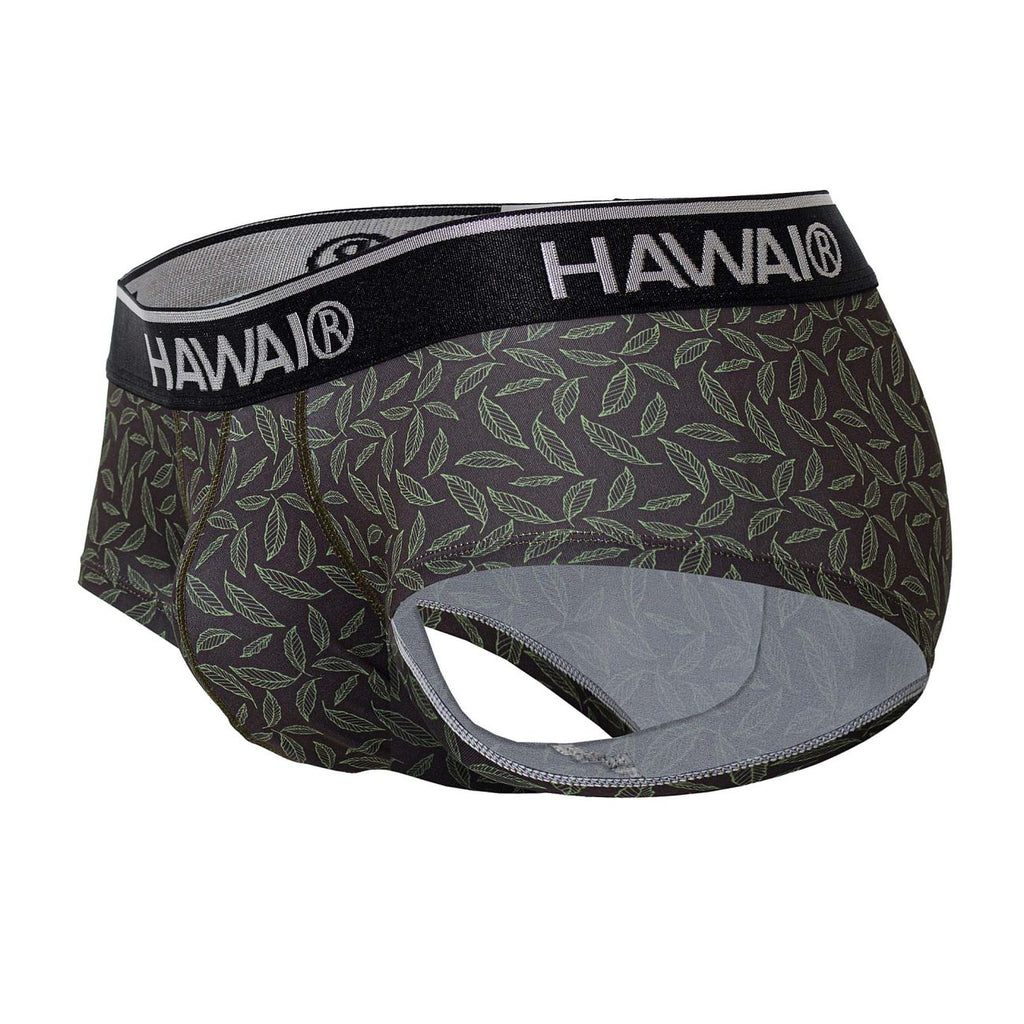 HAWAIR Men's Underwear 42380 Printed Briefs Color Green