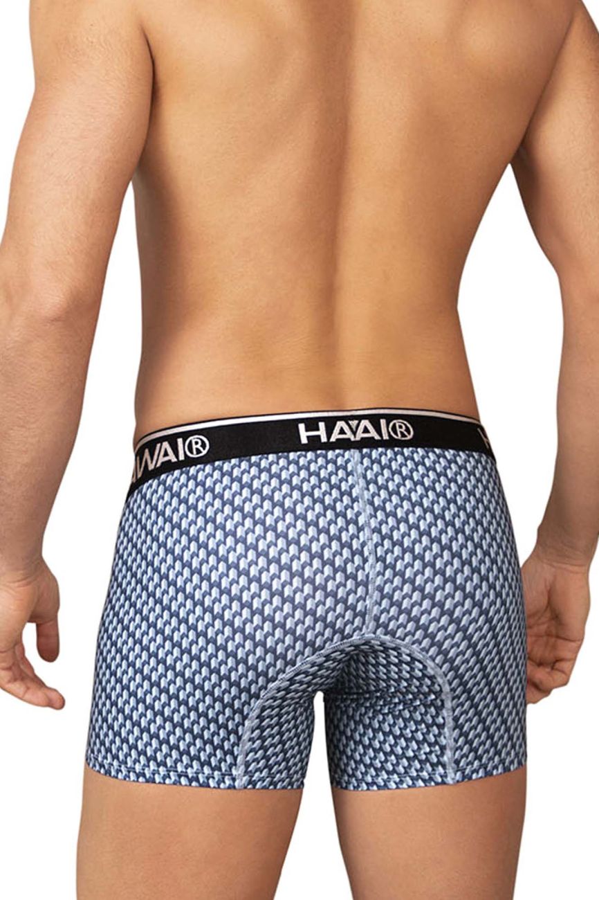 HAWAIR Men's Underwear 42420 Printed Trunks Color Blue