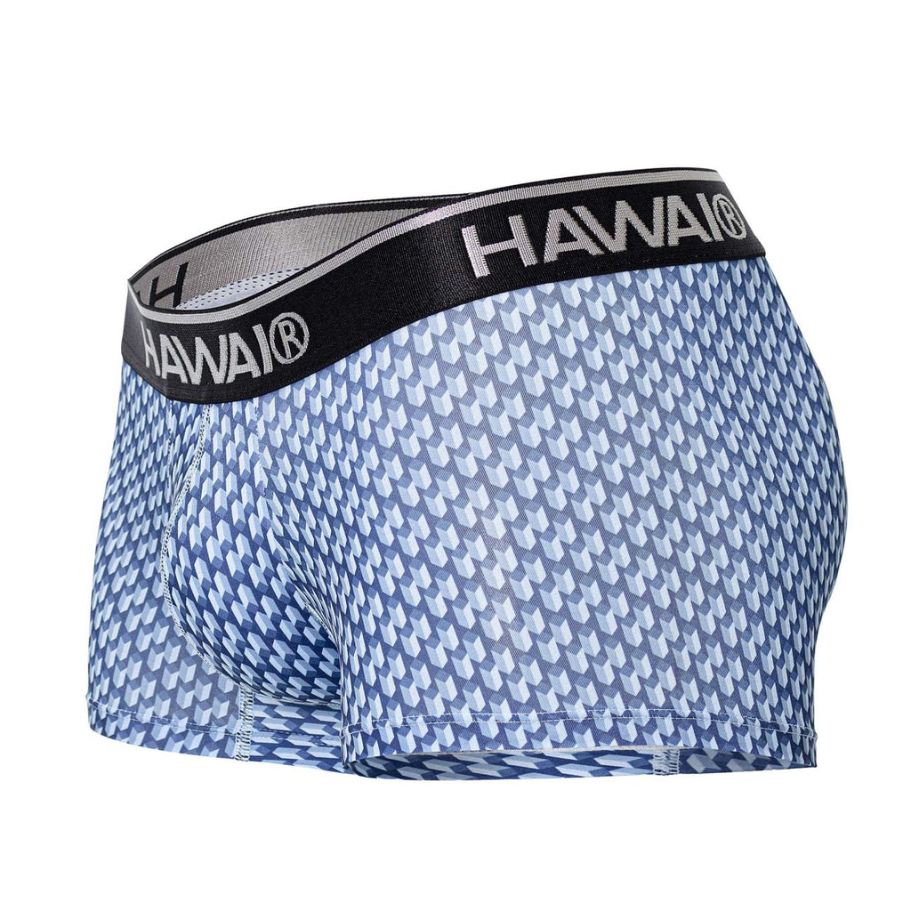 HAWAIR Men's Underwear 42420 Printed Trunks Color Blue