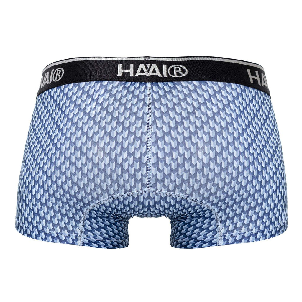 HAWAIR Men's Underwear 42420 Printed Trunks Color Blue