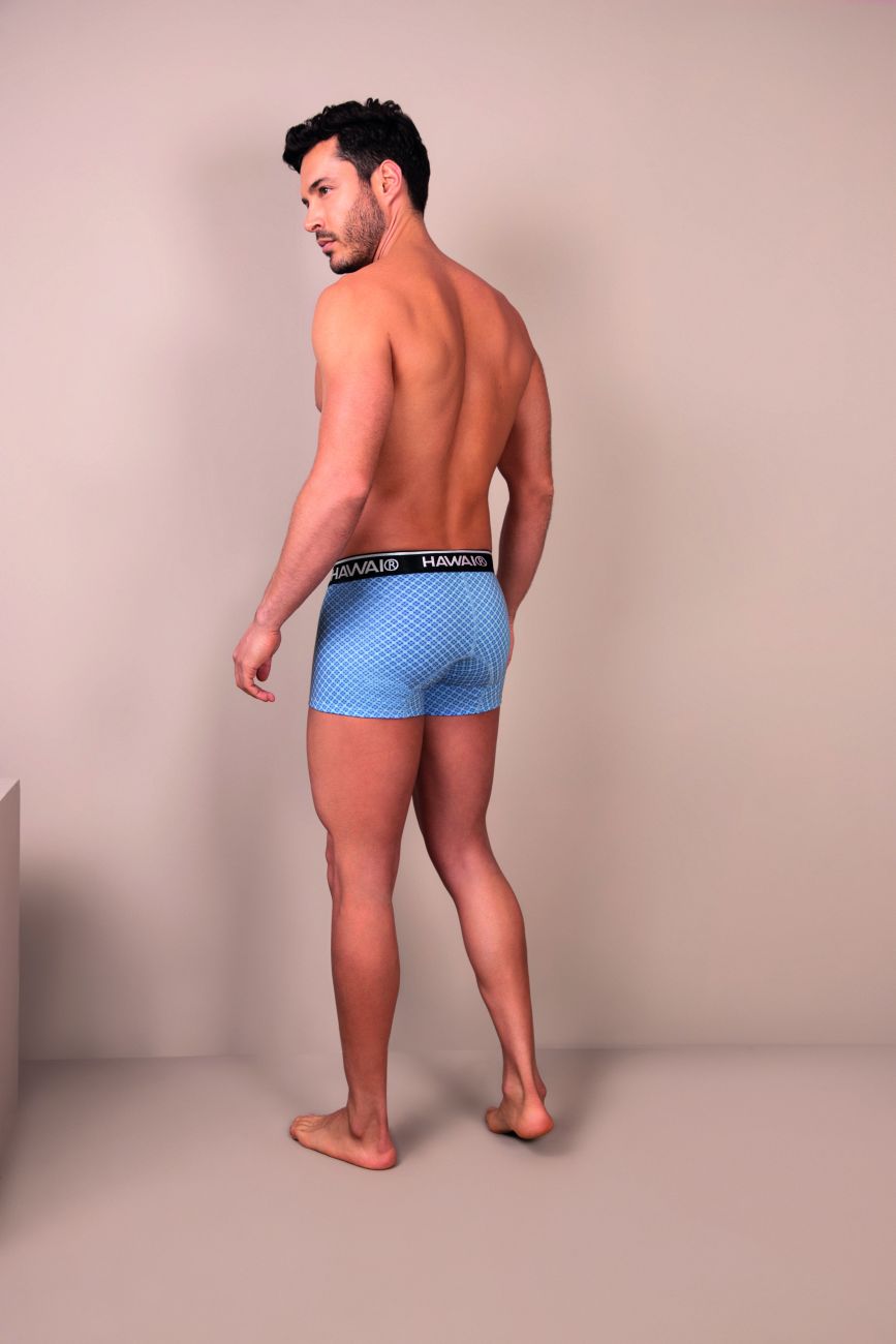 HAWAIR Men's Underwear 42421 Printed Trunks Color Blue