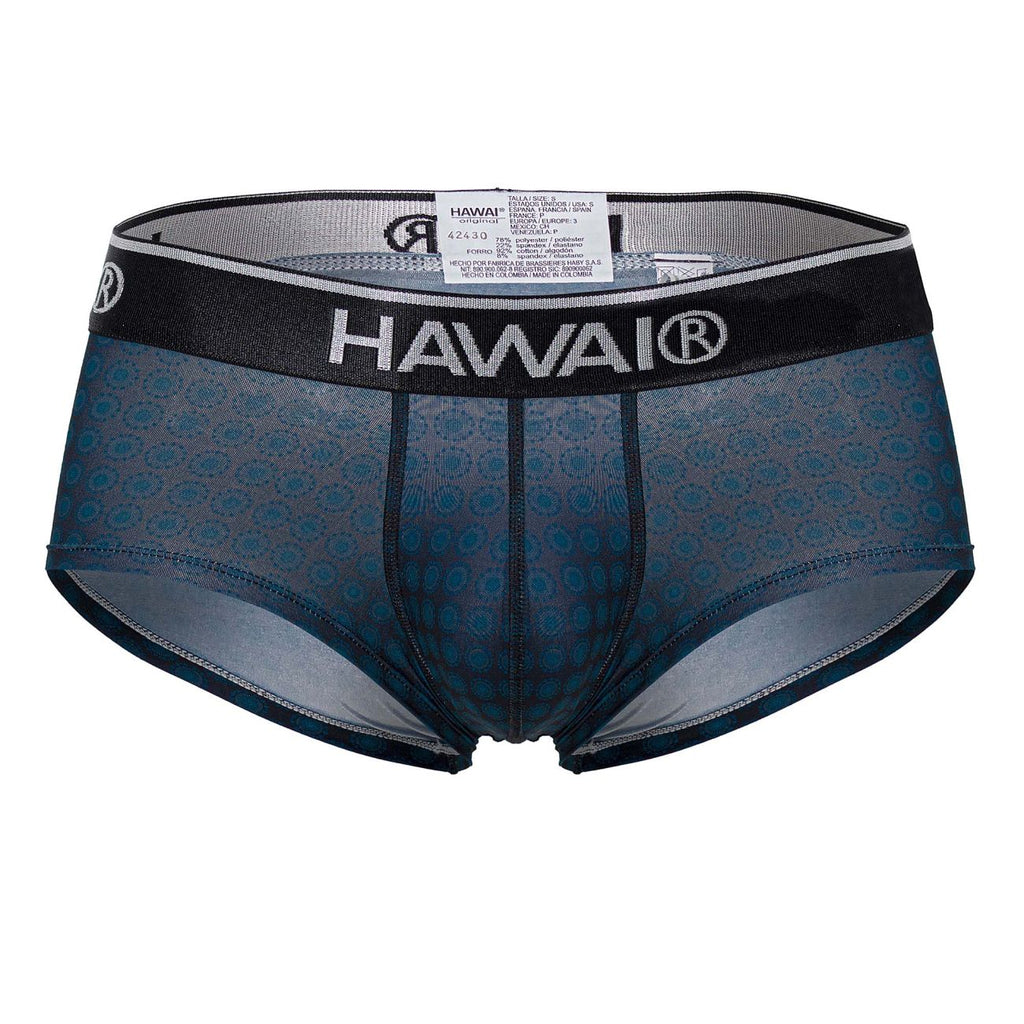 HAWAIR Men's Underwear 42430 Printed Briefs Color Blue
